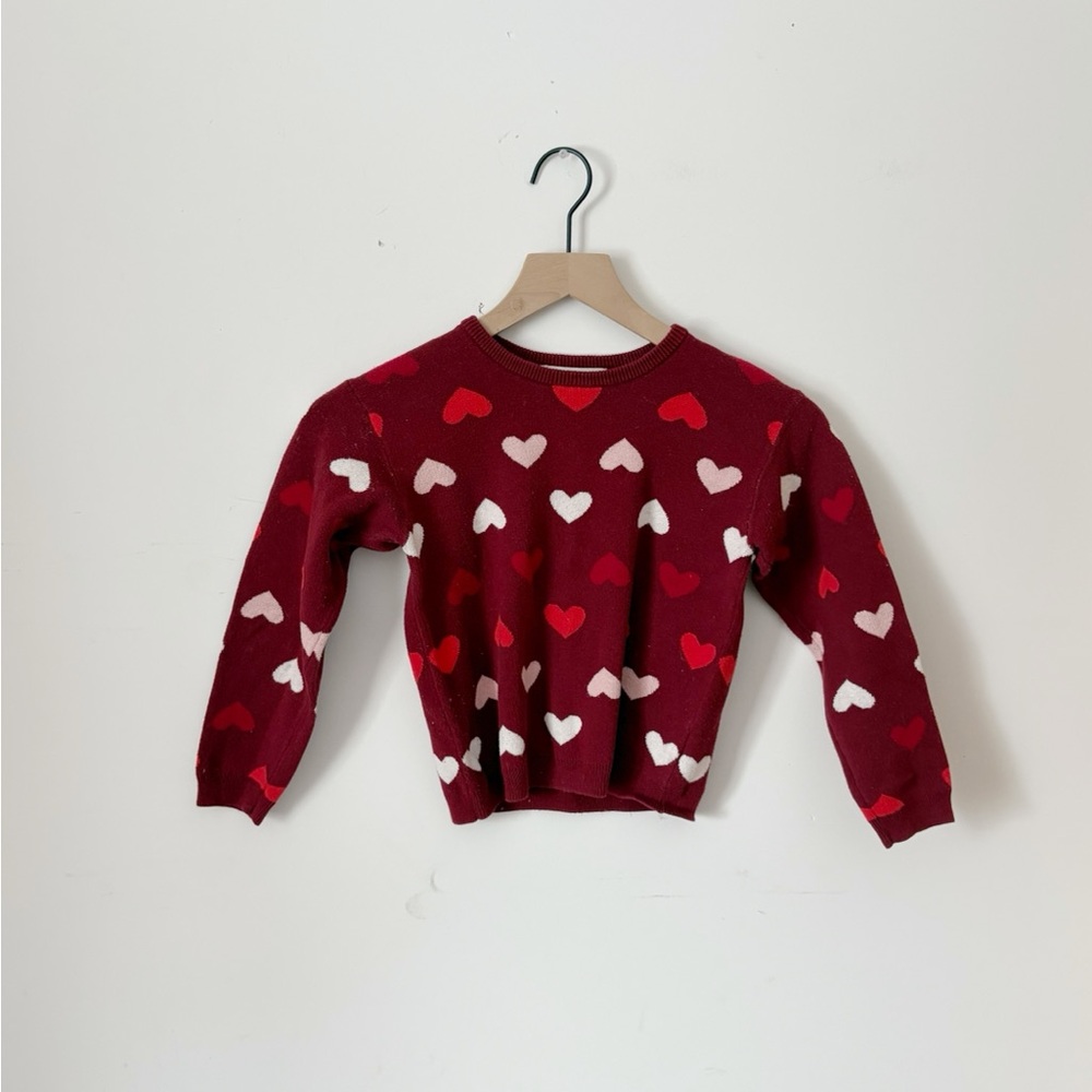 5 for $25 ✨ Heart Patterned Red Sweater